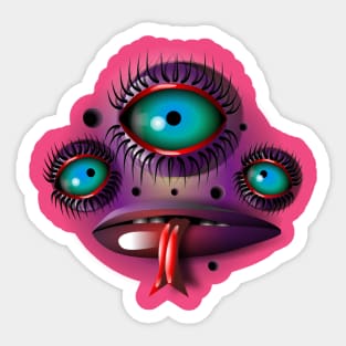 Purple Monster Sticker